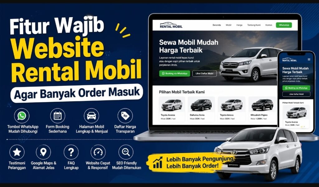 Fitur Wajib Website Rental Mobil Agar Banyak Order Masuk