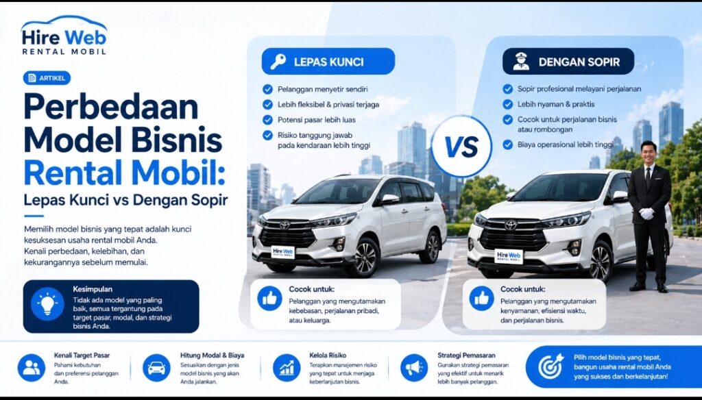 Lepas Kunci vs Dengan Sopir