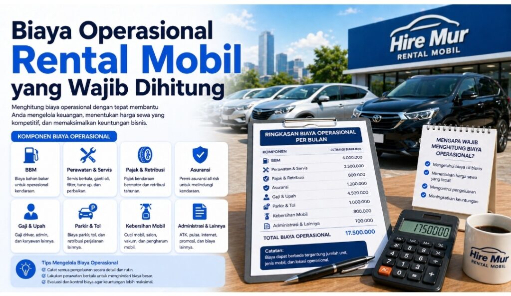 Biaya Operasional Rental Mobil