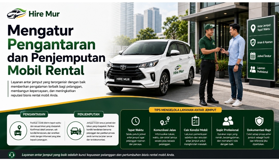 Mengatur Pengantaran dan Penjemputan Mobil Rental